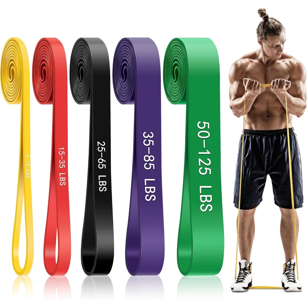 Pull Up Assist Band - 남녀공용 5단계 저항 풀업 보조 밴드,