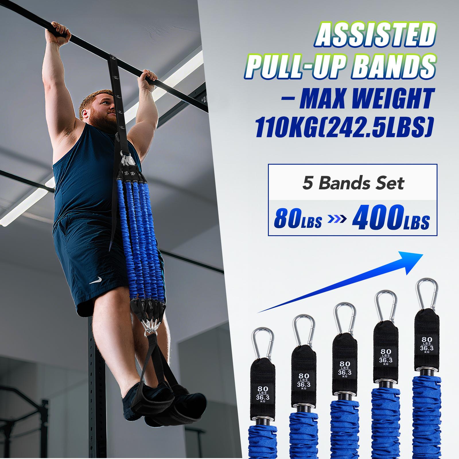 헤비 듀티 풀업 어시스트 밴드 세트 4x80lbs 조절 - Pull Up Assist Band 리뷰 및 가격