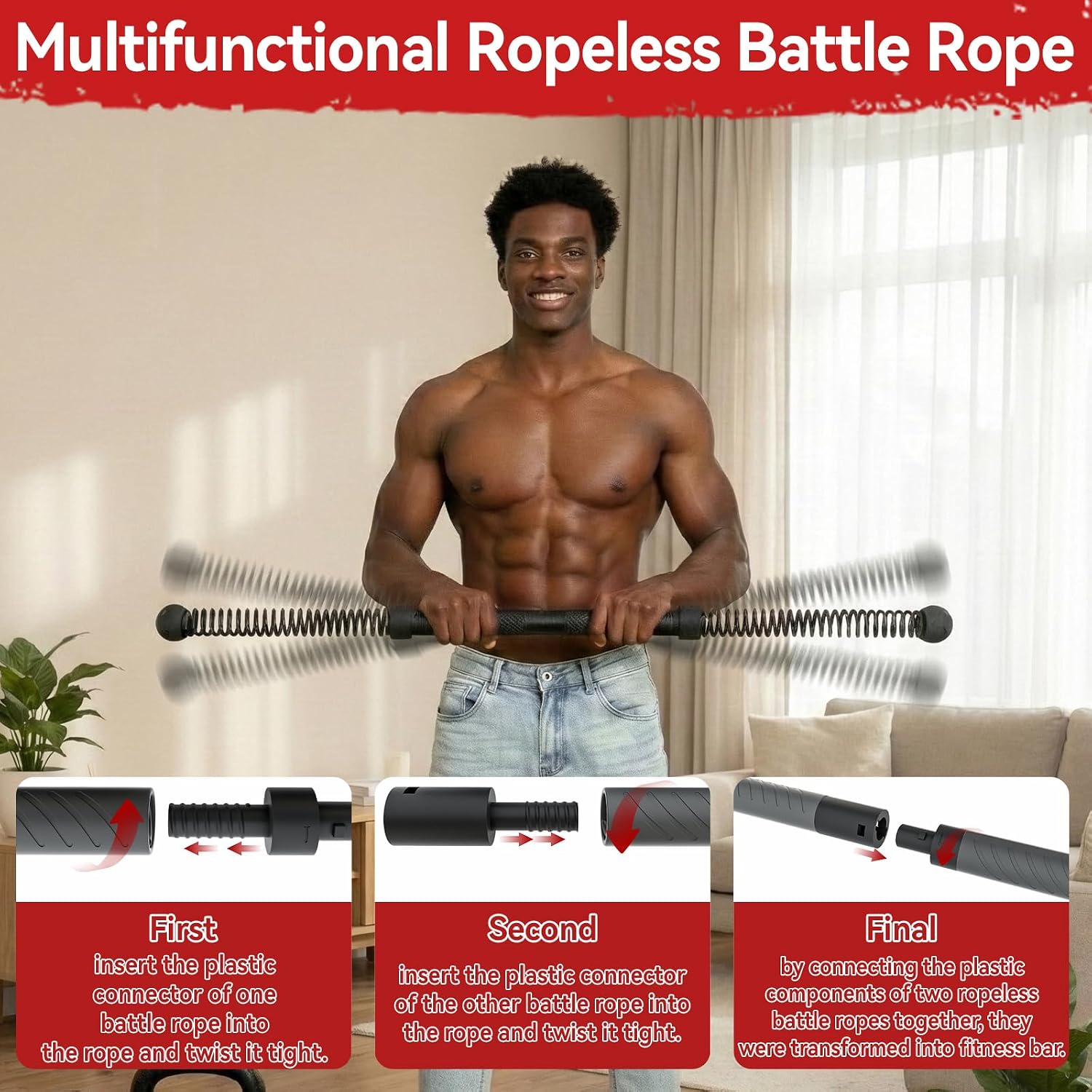 2-in-1 업그레이드 무선 배틀 로프 파워 트위스터  - Crossfit Equipment 리뷰 및 가격
