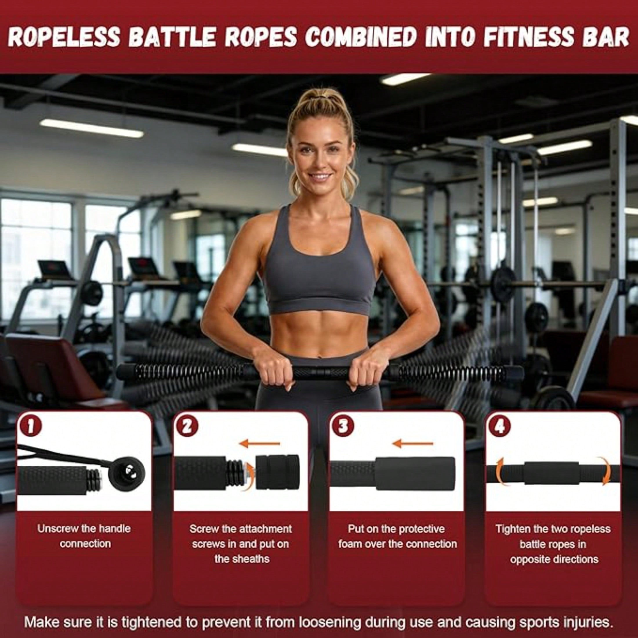 2-in-1 업그레이드 무선 배틀 로프 파워 트위스터  - Crossfit Equipment 리뷰 및 가격